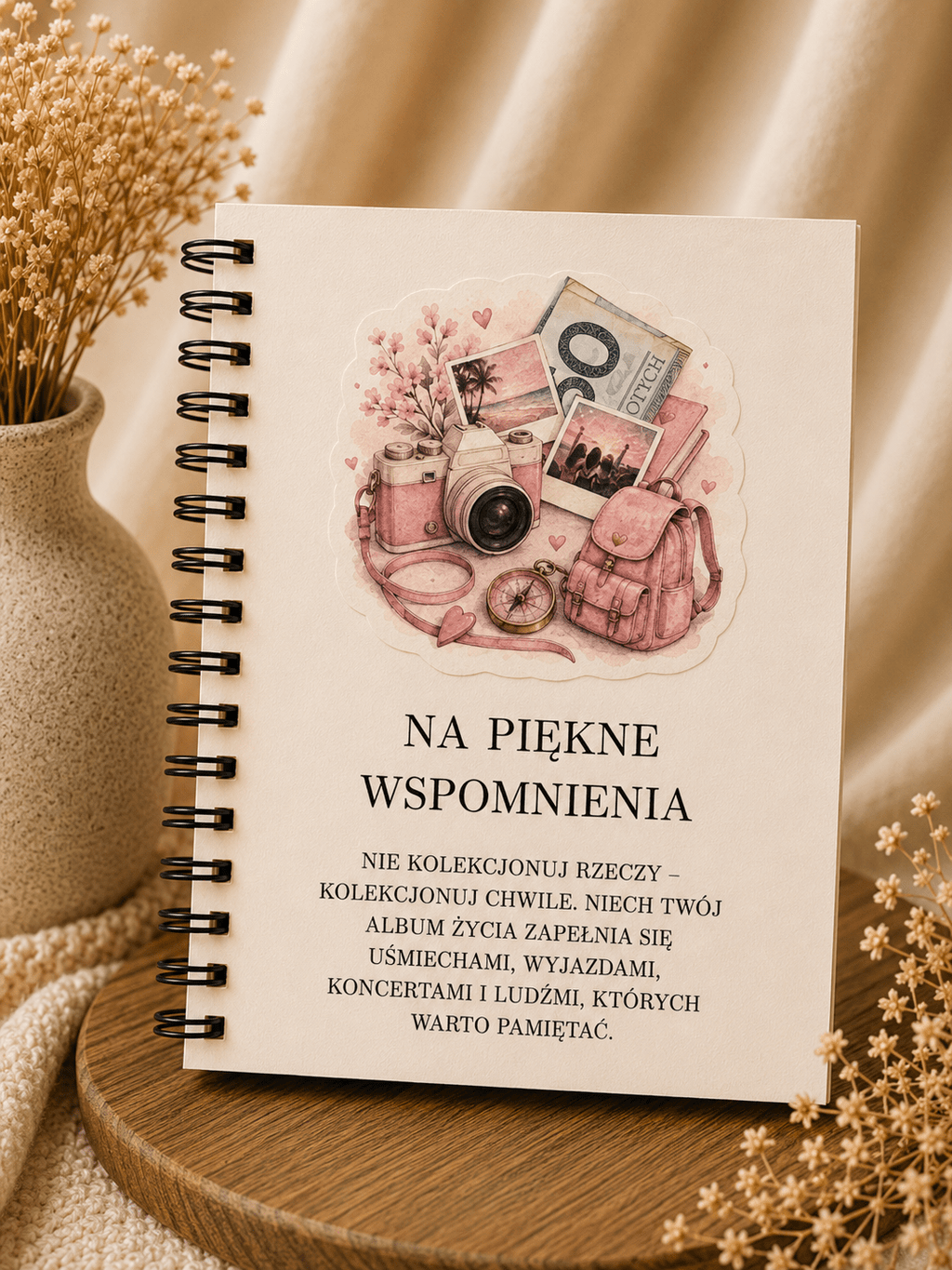 Album A5/A4 na 18 urodziny Écru - 18 stron + okładka + zakończenie