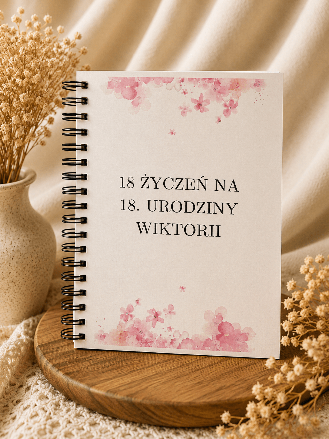 Album A5/A4 na 18 urodziny Écru - 18 stron + okładka + zakończenie