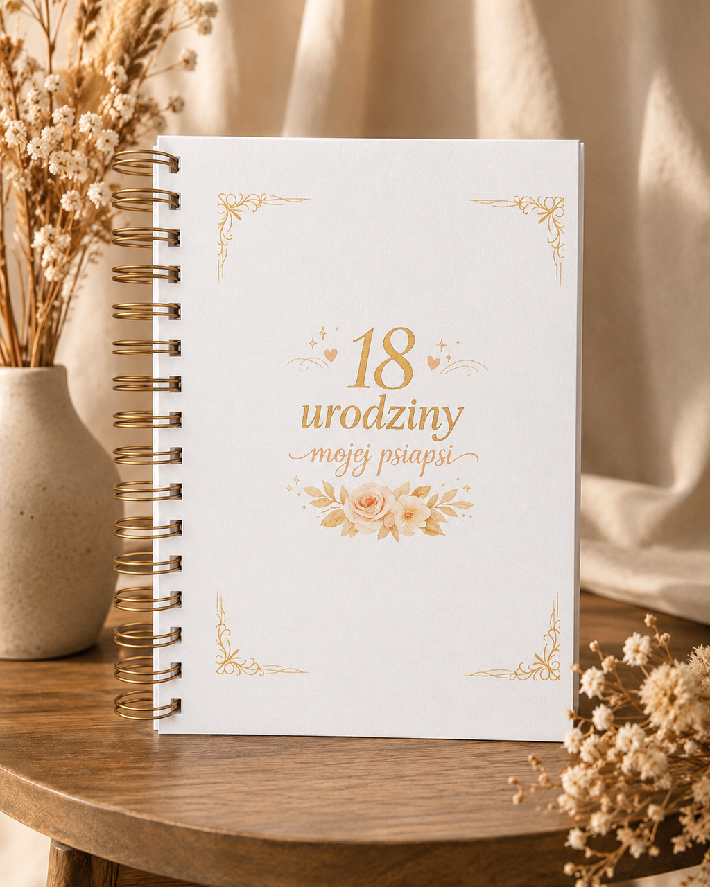 9  stron Album na urodziny dla psiapsi Écru A5/A4