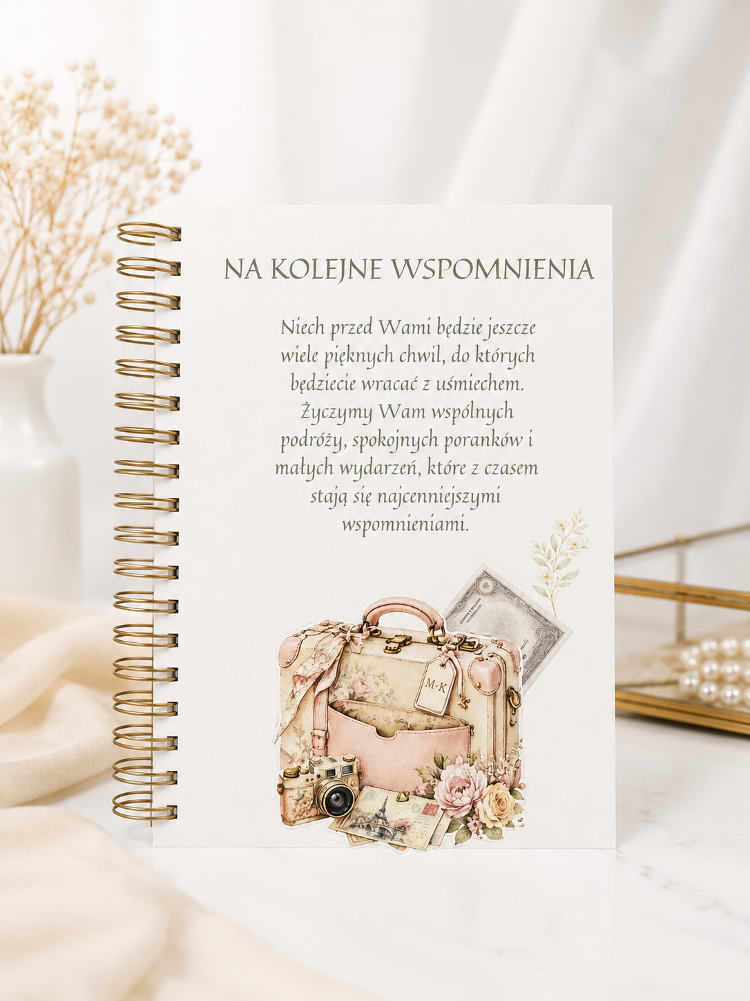 7 stron album na rocznice ślubu Écru A5/A4