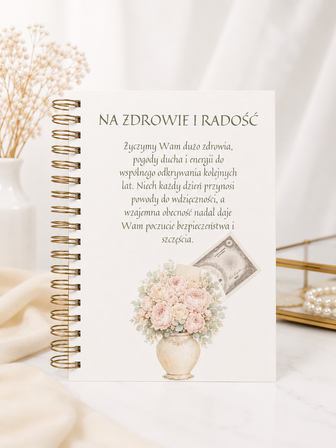 7 stron album na rocznice ślubu Écru A5/A4