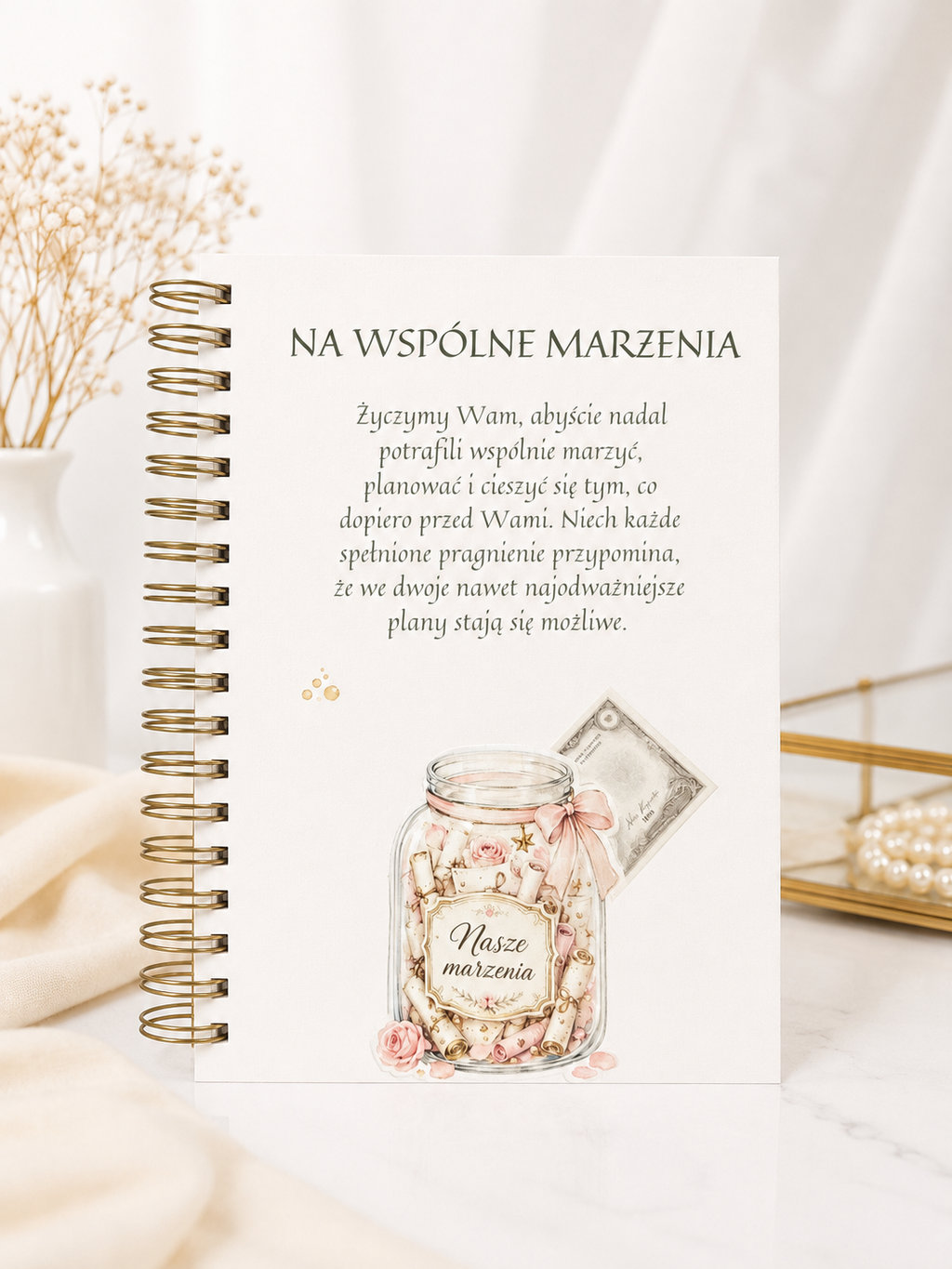 7 stron album na rocznice ślubu Écru A5/A4
