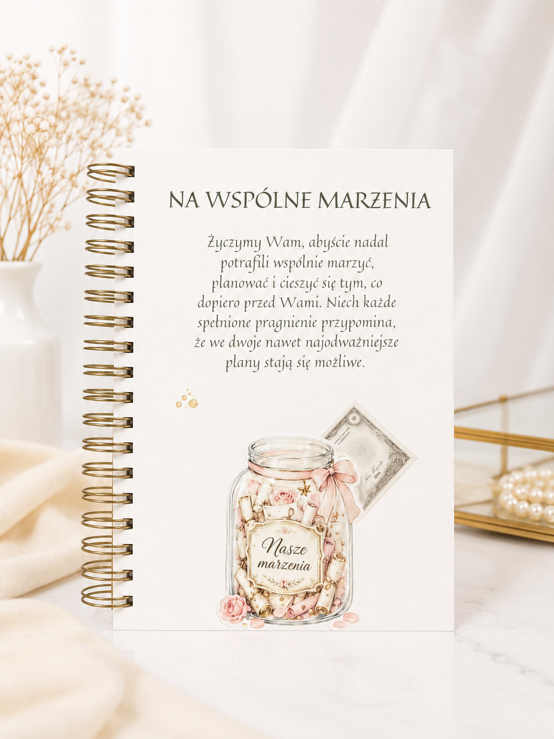 7 stron album na rocznice ślubu Écru A5/A4