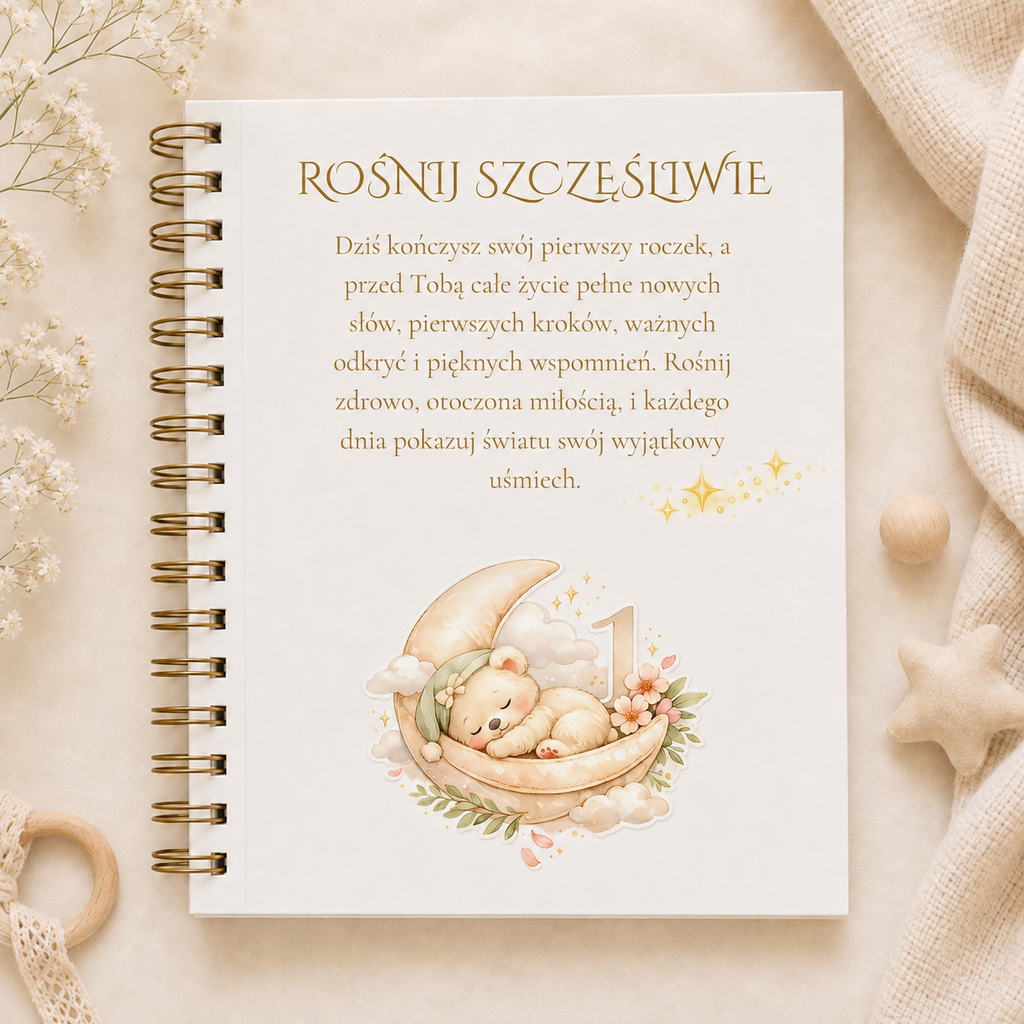 6 stron Album na urodziny dla chłopca/dziewczynki A5/A4