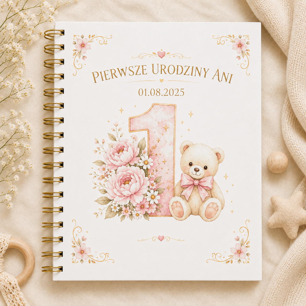 6 stron Album na urodziny dla chłopca/dziewczynki A5/A4