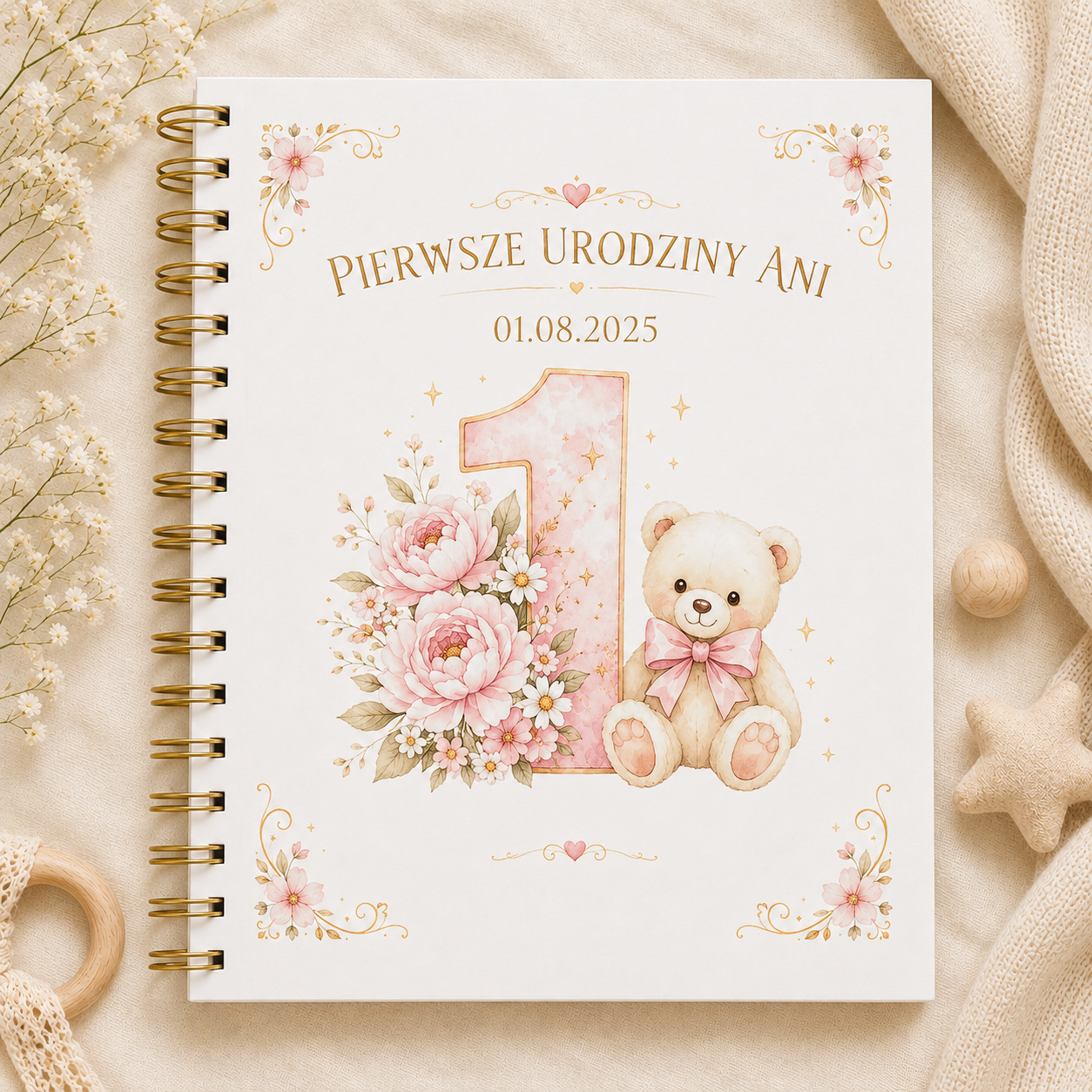 6 stron Album na urodziny dla chłopca/dziewczynki A5/A4