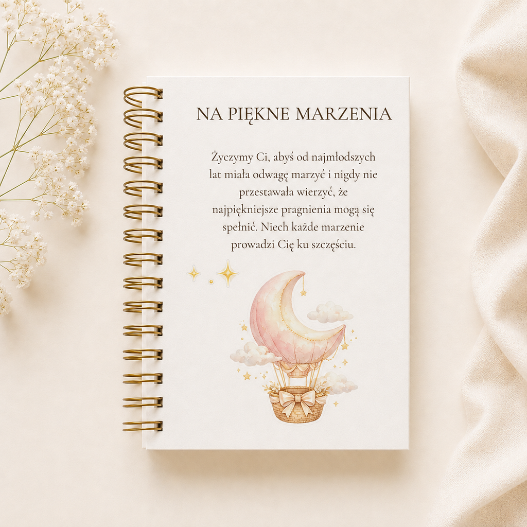 12 stron Album na Chrzest Święty róż