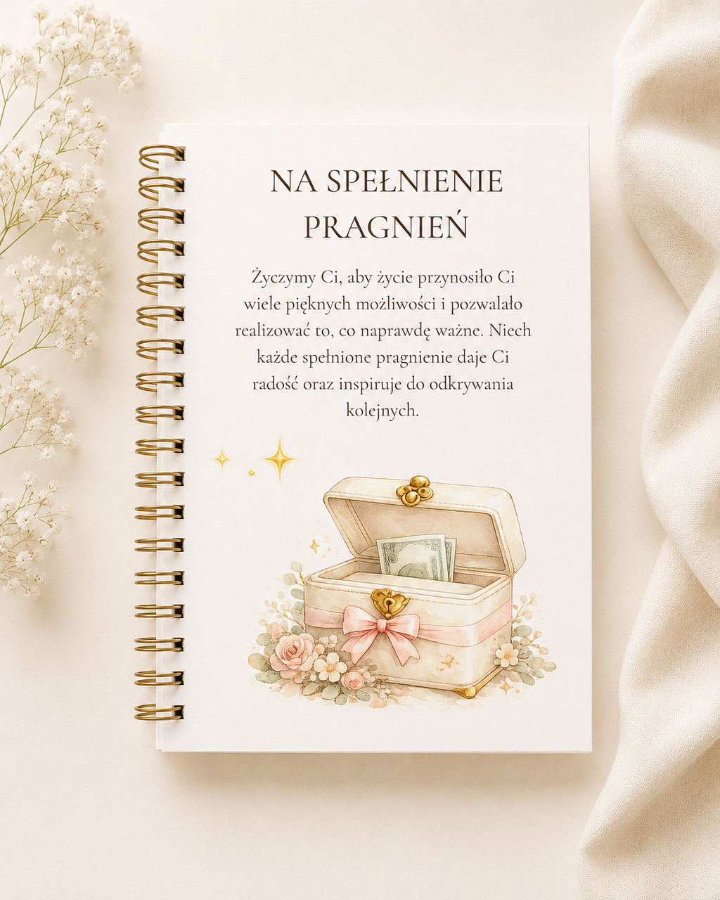 12 stron Album na Chrzest Święty róż
